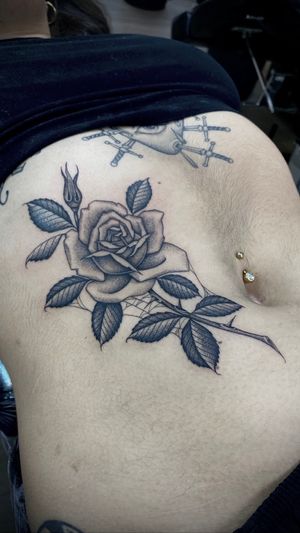 Black and Grey Rose by EJ