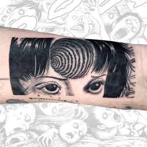 Get a stunning illustrative anime girl tattoo on your forearm by the talented artist Galen Bryce, aka Drip Skull.