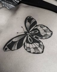 #butterfly #butterflytattoo #naturetattoo #girlietattoo #cutetattoo #chesttattoo #blackwork # 