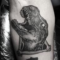 #trex #dinosaur #dinosaurtattoo #trextattoo #bonestattoo #prehistorictattoo #mantattoo #animaltattoo #londontattoo #blackwork #darkart #cooltattoo