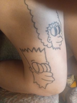Not finished Bart Simpson and marge