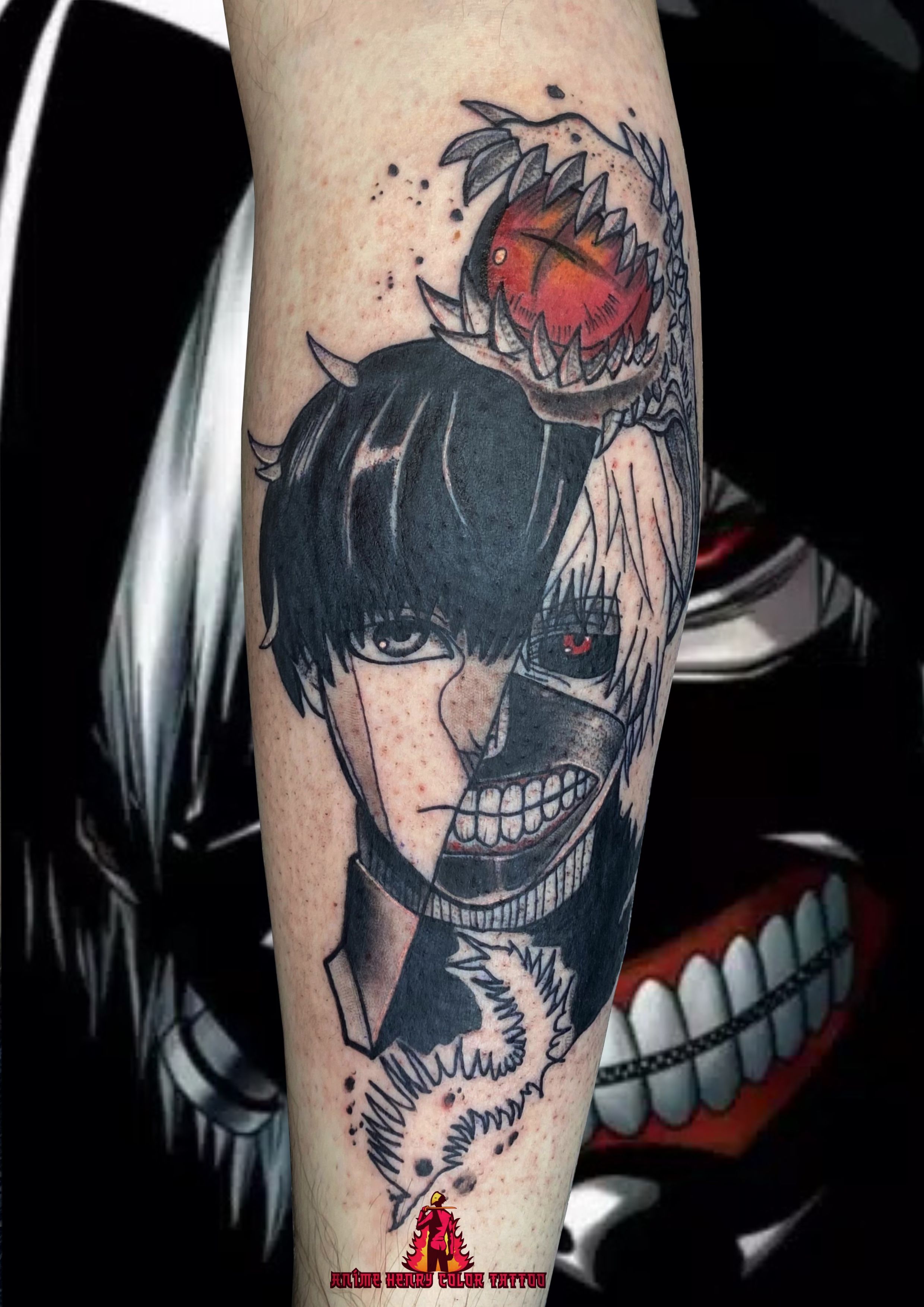 I do anime tattoos Thought you guys would enjoy this Kaneki tattoo I did  the other day  rTokyoGhoul