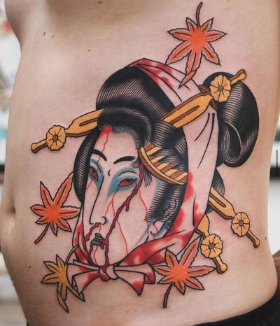 Big Namakubi tattoo done recently by Lachie Grenfell. . . . @lachiegrenfell . . . . . #lachiegrenfell #melbournetattoo #melbournetattooist #melbournetattooer #japanesetattoo #japanesetattooartist #irezumi #irezumicollective #waboritattoo #wabori #japanesetattoodesign #japanesetattooing #traditionaljapanesetattoo #traditionaljapanese #tattoooftheday #tattoosofinstagram #tattoosnob #tiktok #besttattoos #ribtattoo #dragontattoos #geishatattoo #geisha #japanesetattoos #japanesetattoodesign #namakubi #namakubitattoo #northmelbournetattoo #vicmarkettattoo