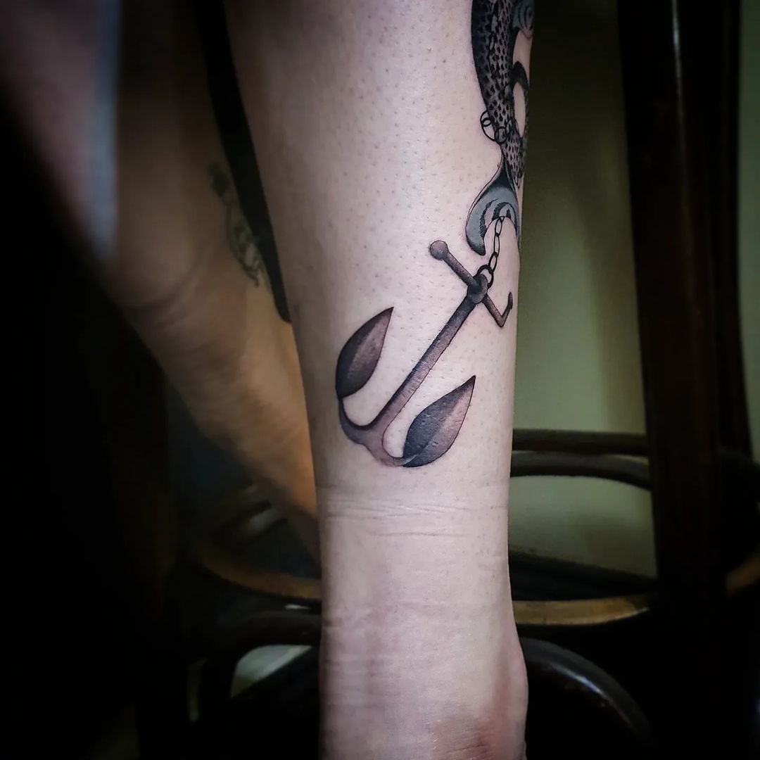 Infinity Anchor Tattoo by Coastline Tattoo  Tattoo Insider
