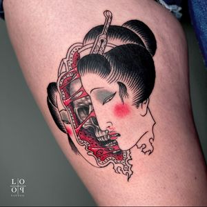 #Namakubi #splatter #geisha #tattoo