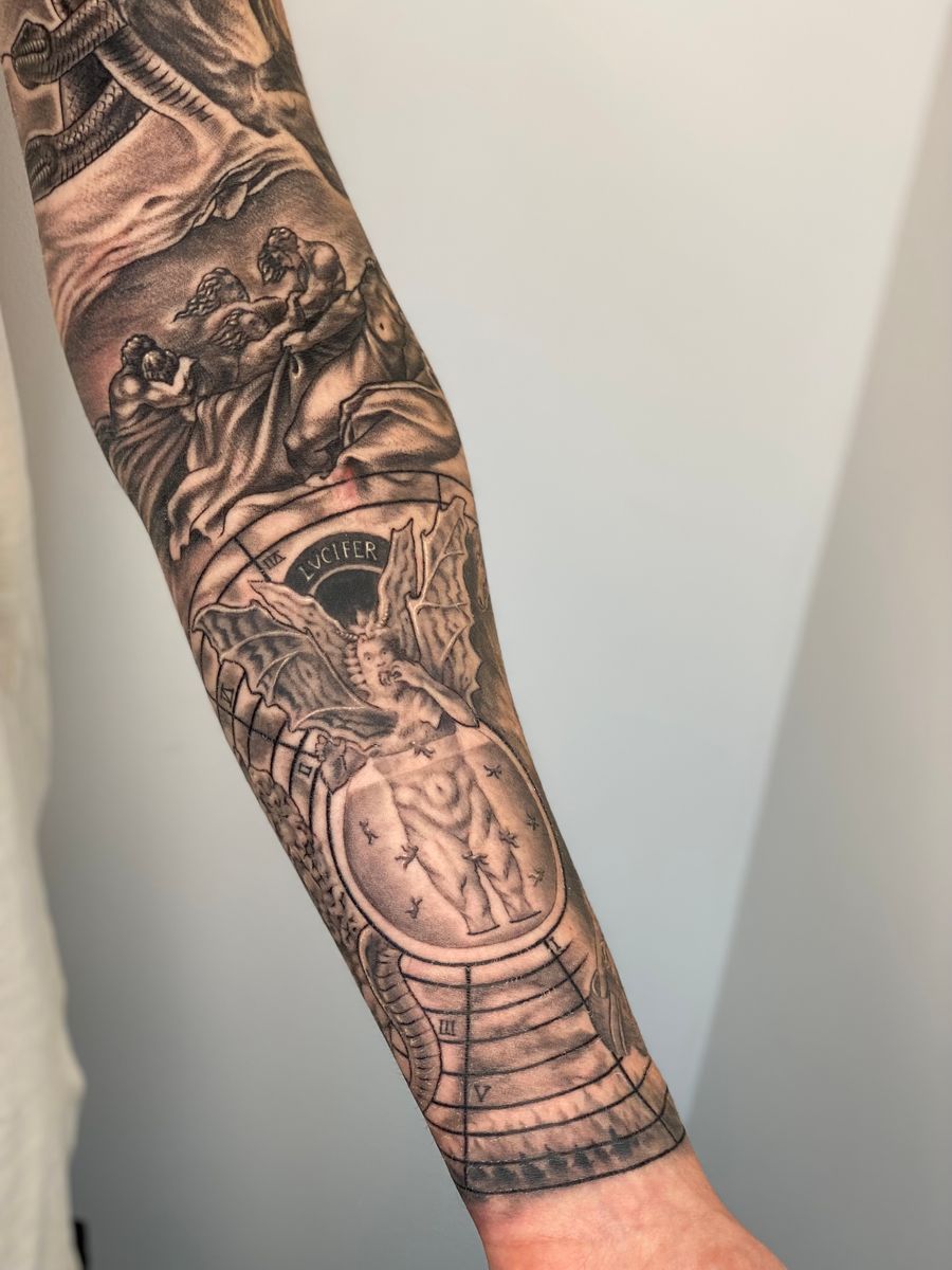 Tattoo uploaded by Lorenzo Polo • Dantesinferno sleevetattoo 