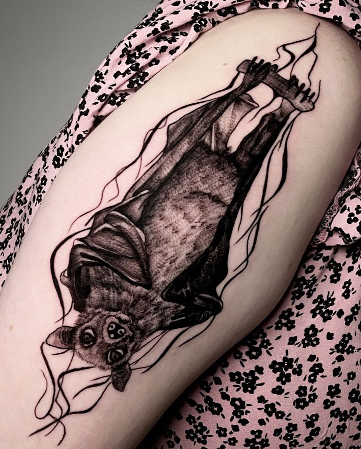 bat tattoo on legTikTok Search