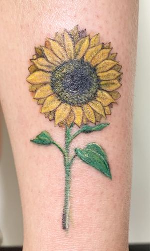 Girassol 🌻 #tattoo #girassol #planta #flor #amarelo #retoque #microrealismo