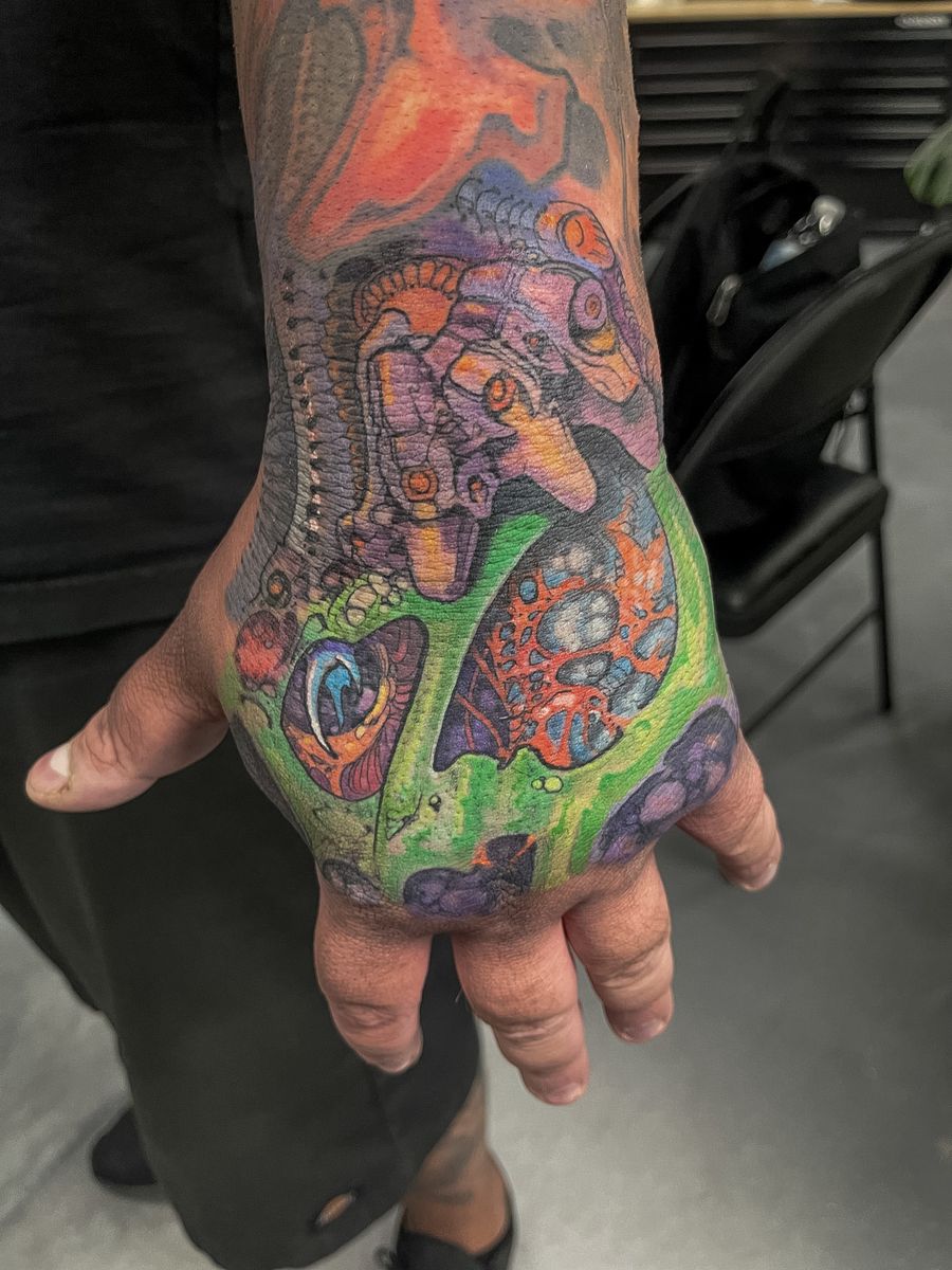 Tattoo uploaded by Gifford Kasen • biomech hand • Tattoodo