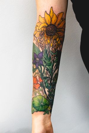 floral sleeve with coverup