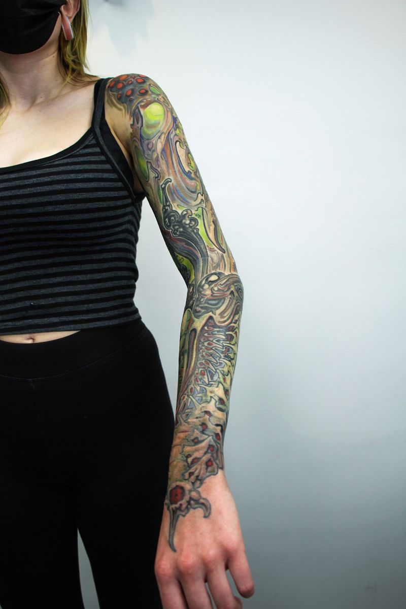 Tattoo uploaded by Gifford Kasen • biomech full sleeve • Tattoodo