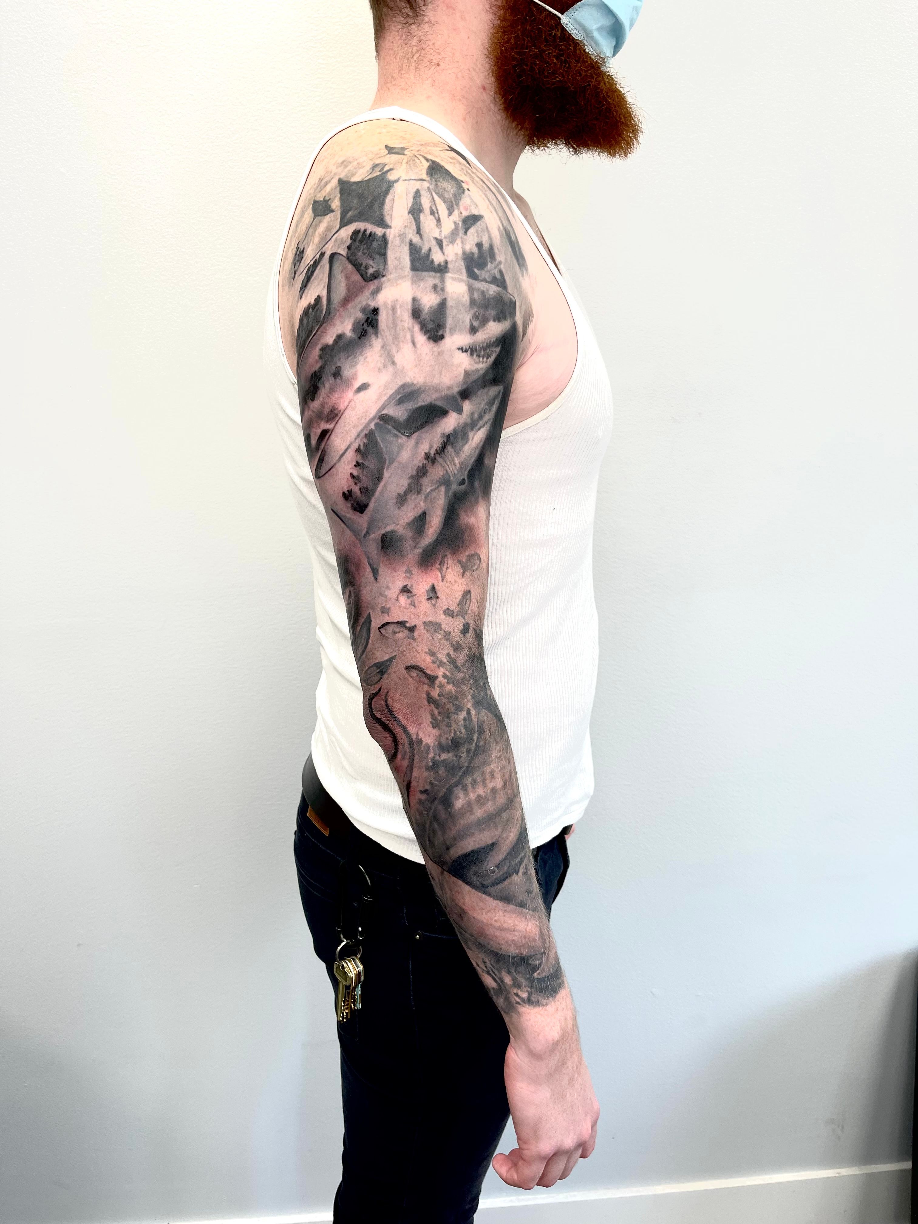 David Mushaney Tattoos  Art  Finished this underwater themed sleeve had  a lot