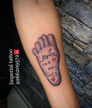 Foot Print Tattoo | Daughter tattoo | Foot Tattoo | Tattoos by Vishvash Sharma | Imperial tattoo ahmedabad