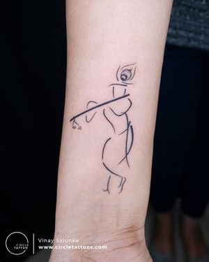 Line Art Tattoo done by Vinay Salunke at Circle Tattoo India