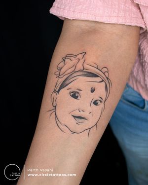 Portrait Tattoo done by Parth Vasani at Circle Tattoo India