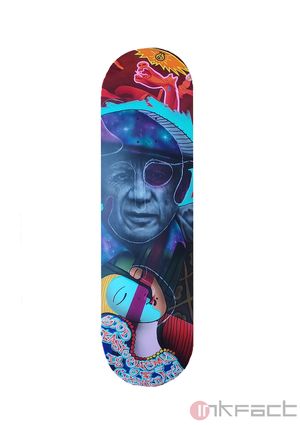 Picasso airbrush skateboard 