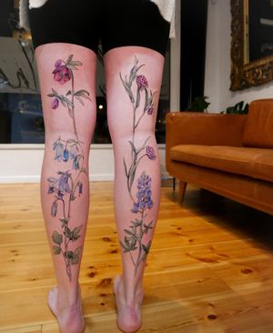 Floral leg pieces 
