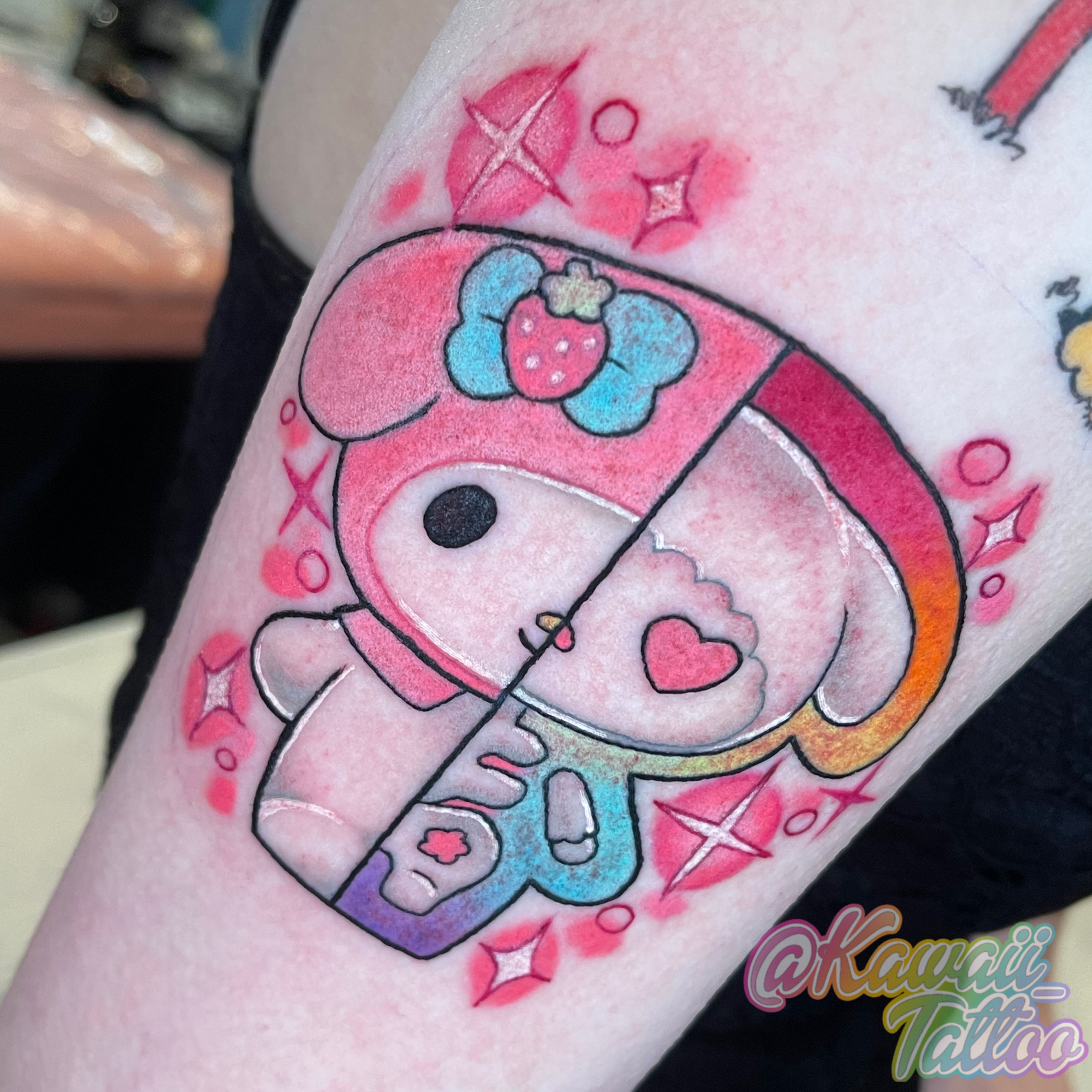 Tattoo Cute  My MelodyKuromi baby two scoops   Facebook