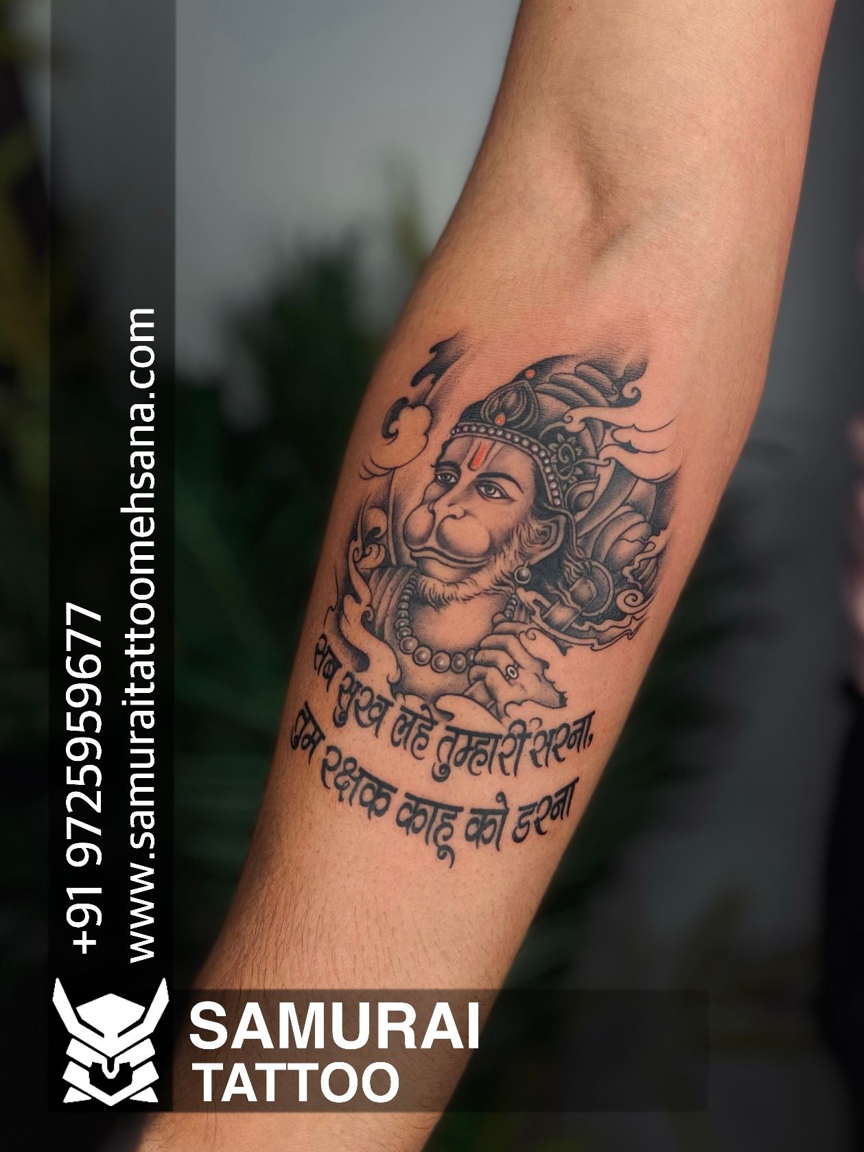 Premium Photo | Senior adult man rear view hanuman tattoo spiritual arts