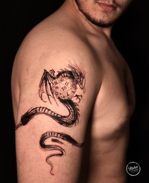 KaHo inkshop: Dragon/brushstrokes tattoo 