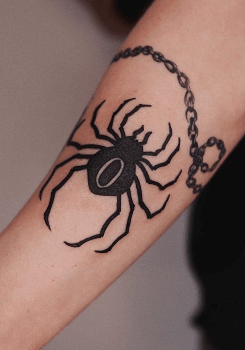 Got my first tattoo for my birthday to represent the Spider The guy was  super nice and the 8 was his own design rather than doing a normal 8  r HunterXHunter