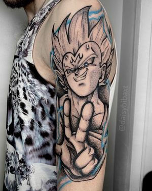 Vegeta tattoo by @rafaelmassimo