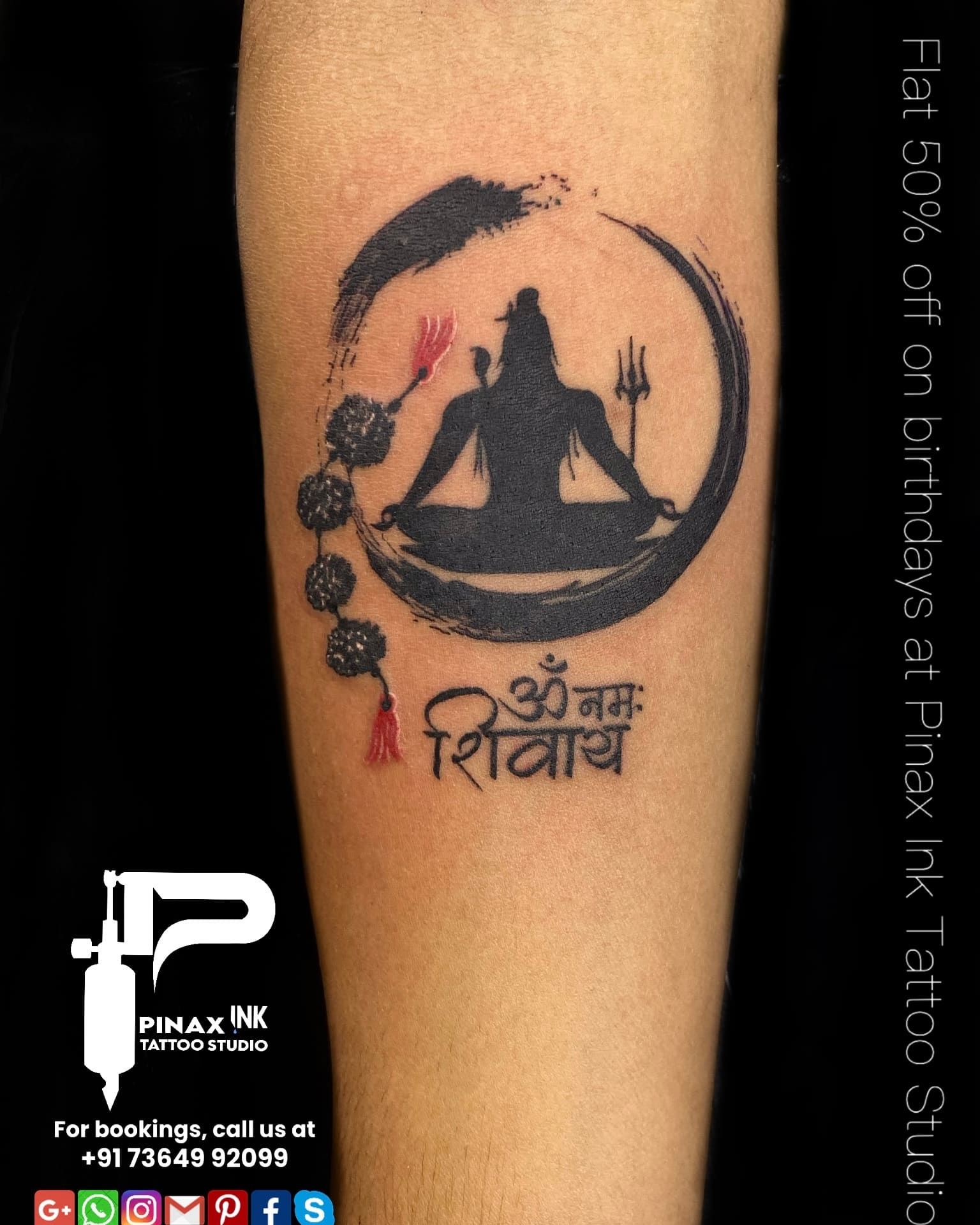 Shiv Trishul For God Tattoo For Men and Women Temporary Hindi God Tattoo :  Amazon.in: Beauty