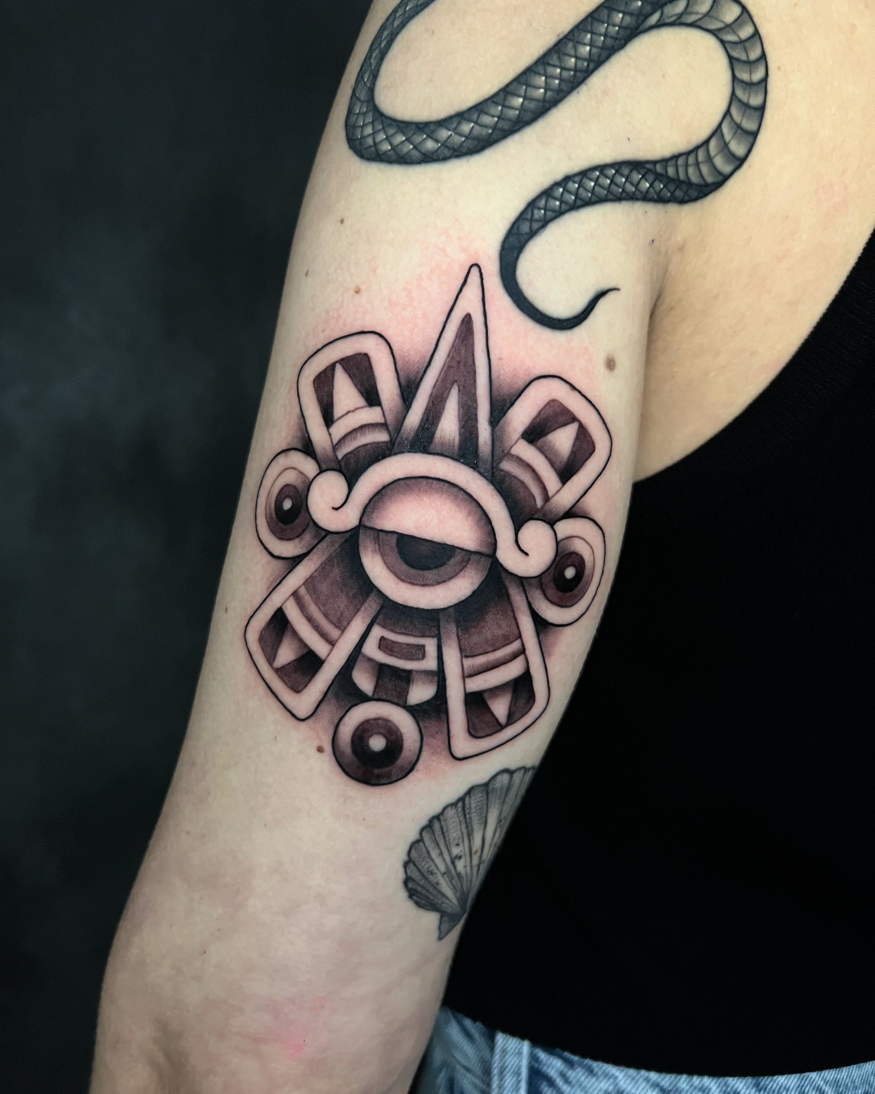 Huitzilopochtli Aztec God Temporary Tattoo Sticker - OhMyTat