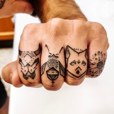 Animal Finger Tattoos