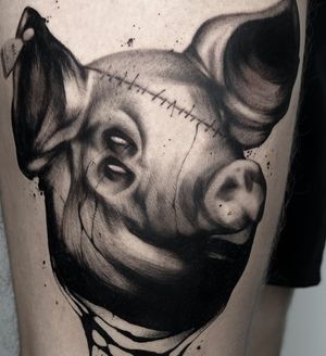 • Pig • custom dark project by our resident artist @o.s.c.r.tttst Oscar has limited availability in May! Get in touch! Books/info in our Bio: @southgatetattoo • • • #pigtattoo #pig #darkart #blackwork #darktattoos #darktattoo #sgtattoo #southgatepiercing #northlondontattoo #southgatetattoo #londontattoo #londontattoostudio