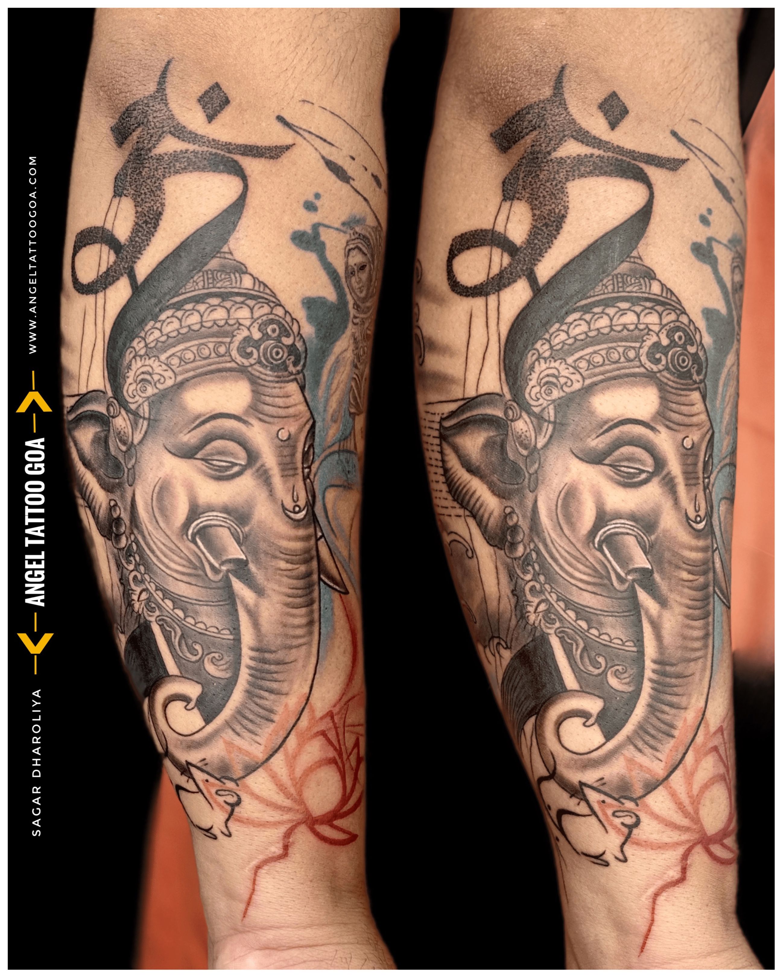 Crazy ink tattoo  Body piercing on Twitter Realistic and mythological  lord ganesha tattooDone by tattoo artist Tarun gohil ganehsatattoo  lordganeshatattoo tattoos tattooidea mentattoo forearmstattoo  tattoomaker surattattoo raipurtattoo 