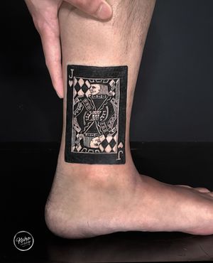 Kaho inkshop: black dark tattoo: card tattoo