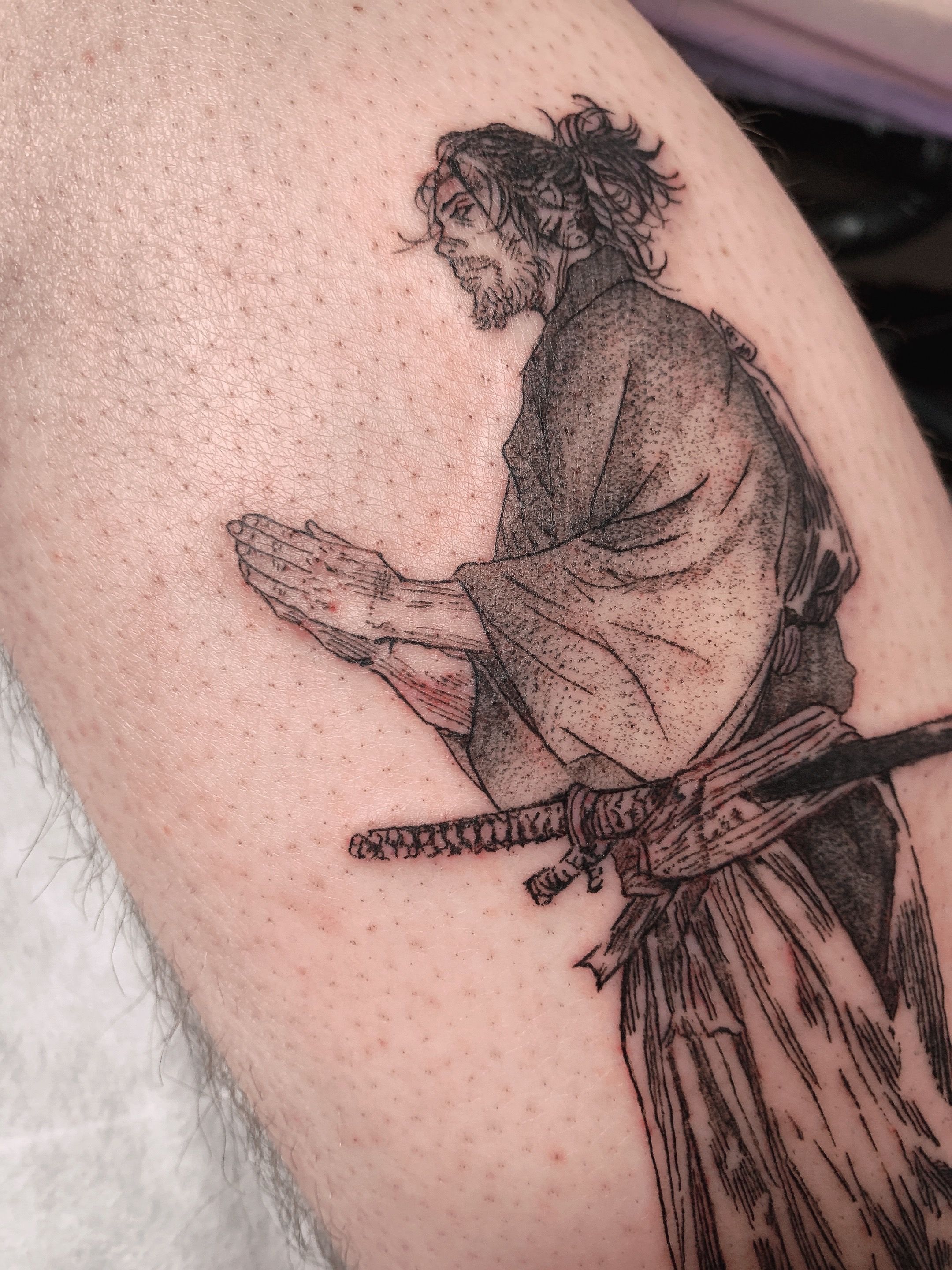My Musashi Tattoo finally ready Made by His Masters Tattoo Mikkeli  Finland  rtattoo