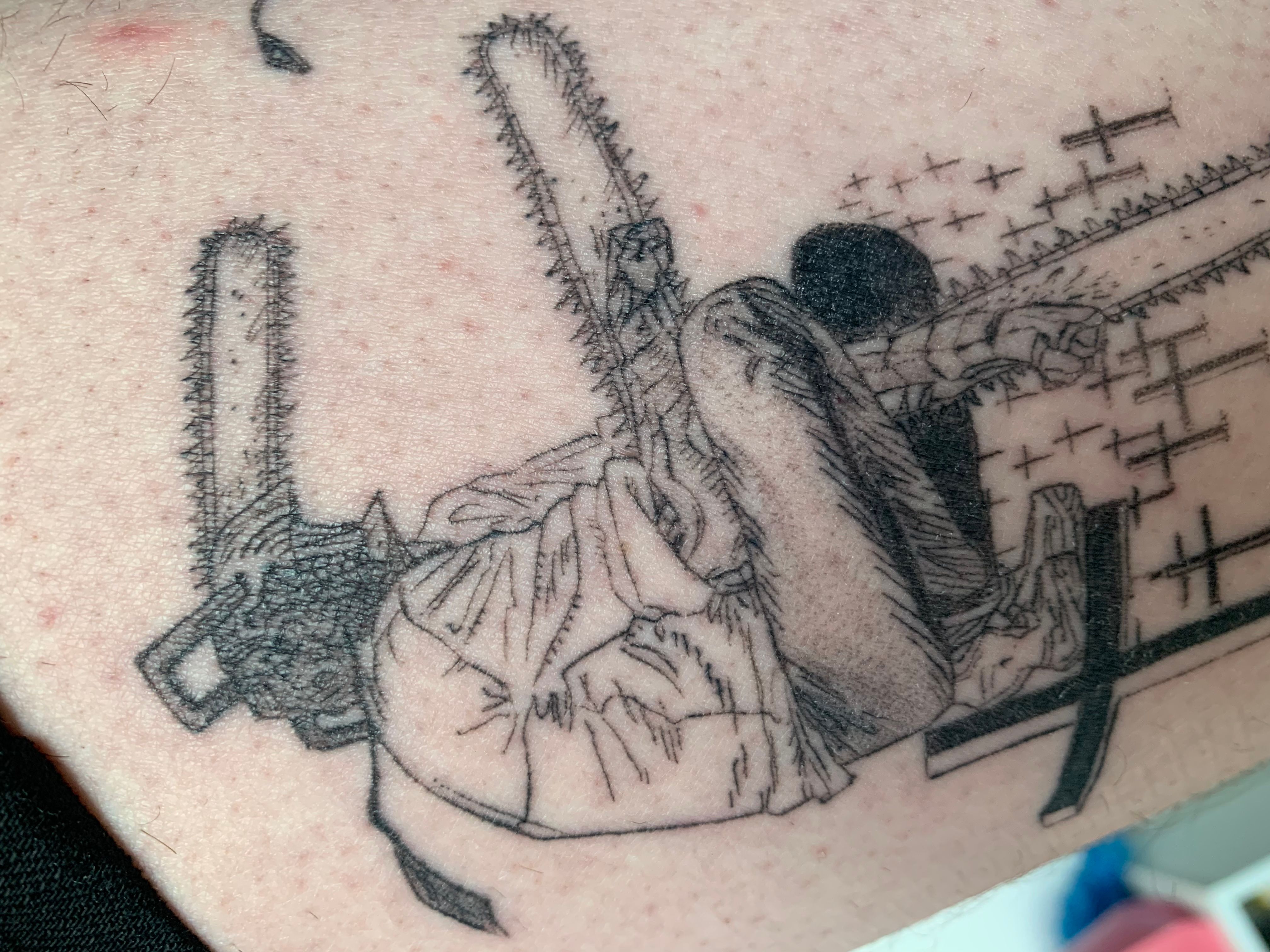 Sai Tattoo  Chainsaw man panel round 2 Took 4 hours  Facebook