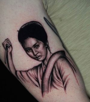 Yuki from Lady Snowblood done by Mary aka Miss Vampira at Red Baron Ink in NYC