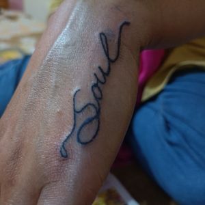 Name tattoo free hand