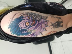 Ryuk from Death Note with a fun skull