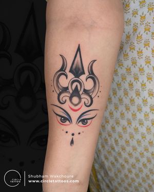 Durga Tattoo done by Shubham Wakchoure at Circle Tattoo India