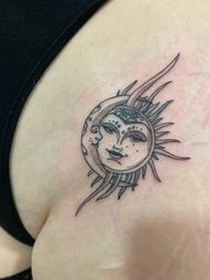 Sun and Moon with Faces