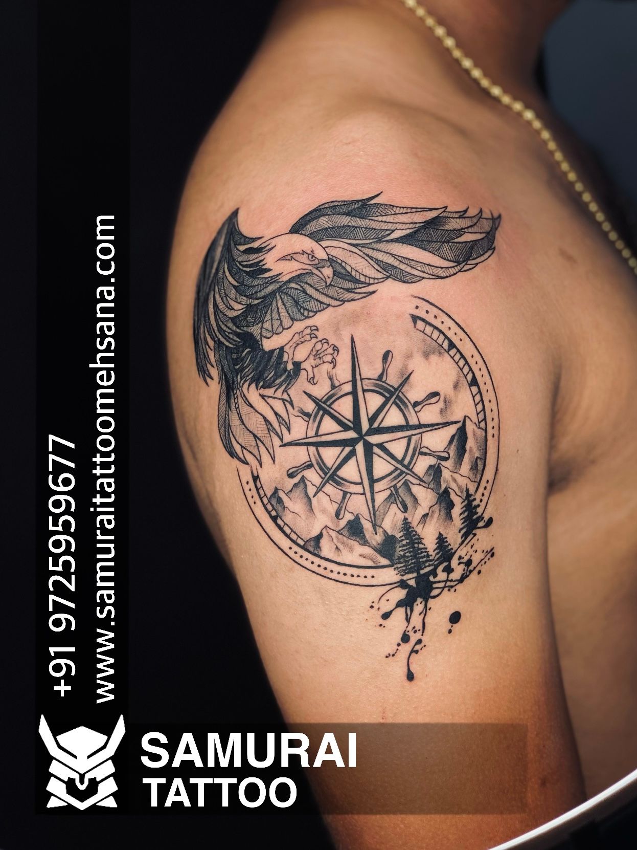 geometrical arrow with compass tattoo | arrow tattoo #arrowtattoo #tattoo # arrow #compass #clock - YouTube