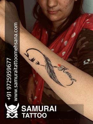 Infinity tattoo design |Infinity tattoo |infinity tattoos |Infinity with feather tattoo design