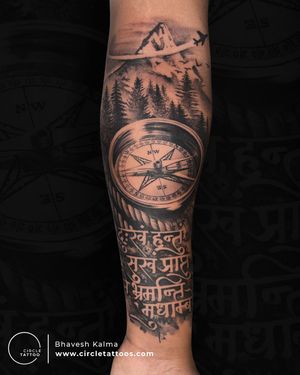 Travel Tattoo done by Bhavesh Kalma at Circle Tattoo Pune