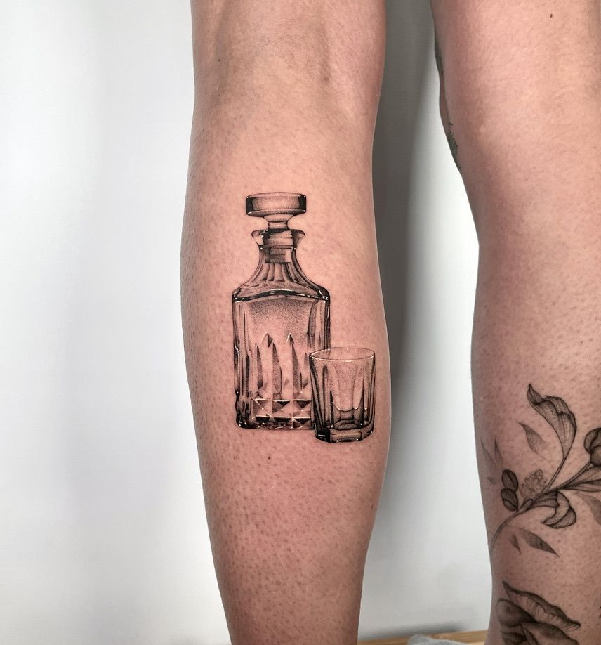 Message in a whiskey bottle  tattoo by Hash  1920 Tattoo