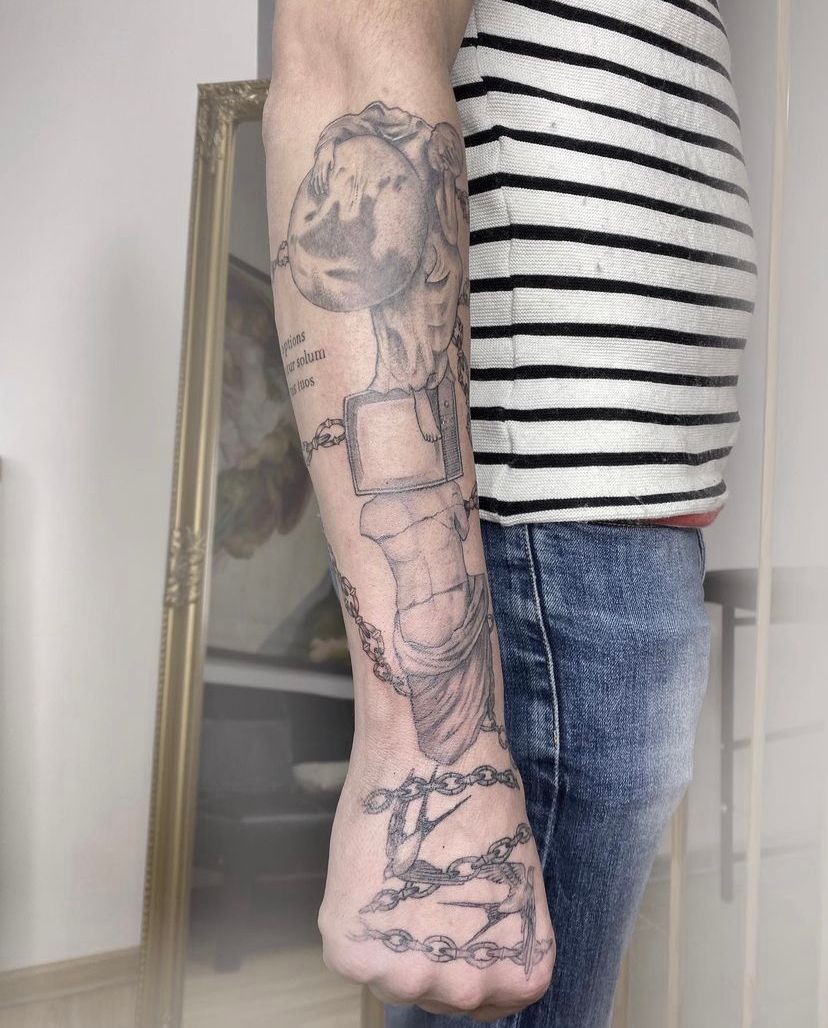 More progress on this sleeve after 2 straight days. #tattoo #tattoos  #blackandgrey #blackangreytattoo #cttattoo #cttattooartist #cttattoo... |  Instagram