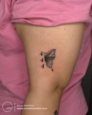 Butterfly Tattoo done by Bijoy Mathew at Circle Tattoo Indore