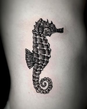 Seahorse.#seahorse #seahorsetattoo #seahorsetattoos #tattoo #tattoos #tattooflash #flashtattoo #dotwork #dotworktattoo 