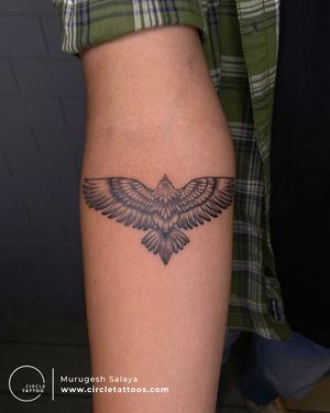 Eagle Tattoo done by Murugesh Salaya at Circle Tattoo Indore