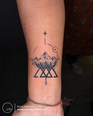 Travel Tattoo done by Bijoy Mathew at Circle Tattoo Indore