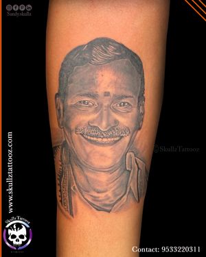 Did this father portrait tattoo this week at skullz tattooz hyderabad.