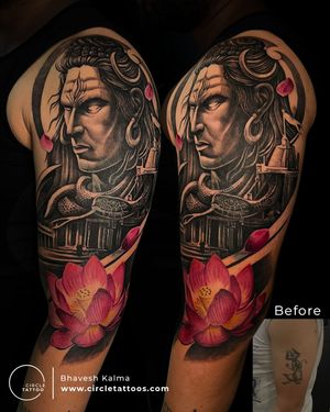 Cover up tattoo done by Bhavesh Kalma at Circle Tattoo Pune